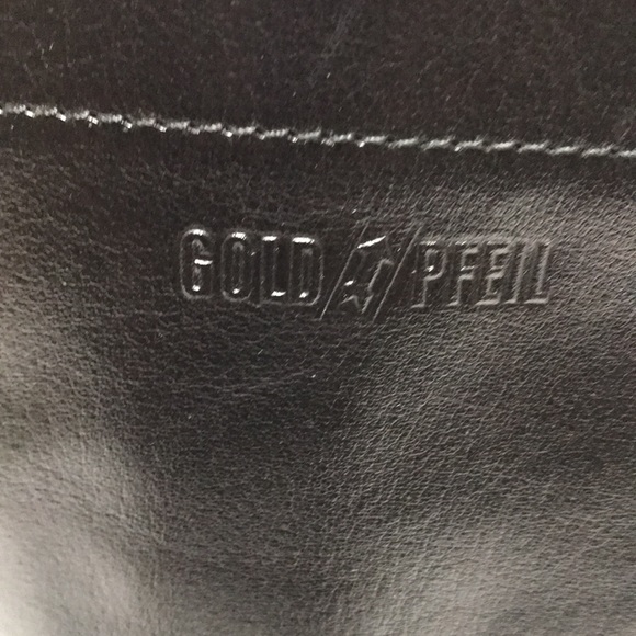 Gold Pfeil leather bag with multi compartments. Made in Germany. NWOT - Picture 7 of 13